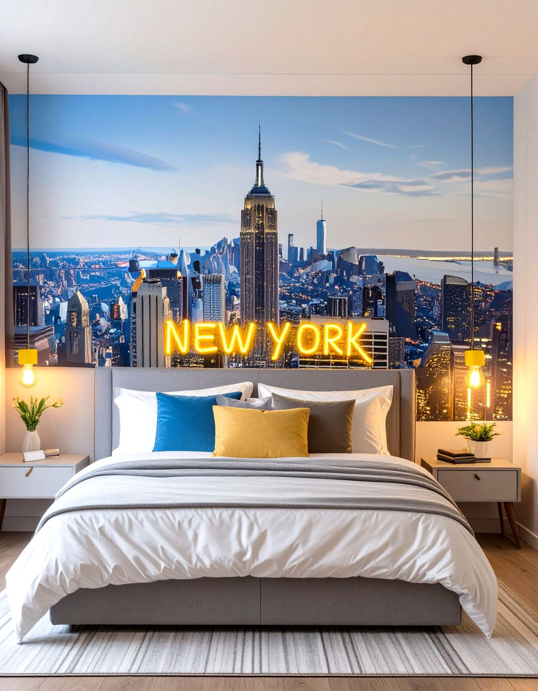 A Welcome to New York Cityscape Taylor Swift Bedroom - 30 taylor swift bedroom ideas