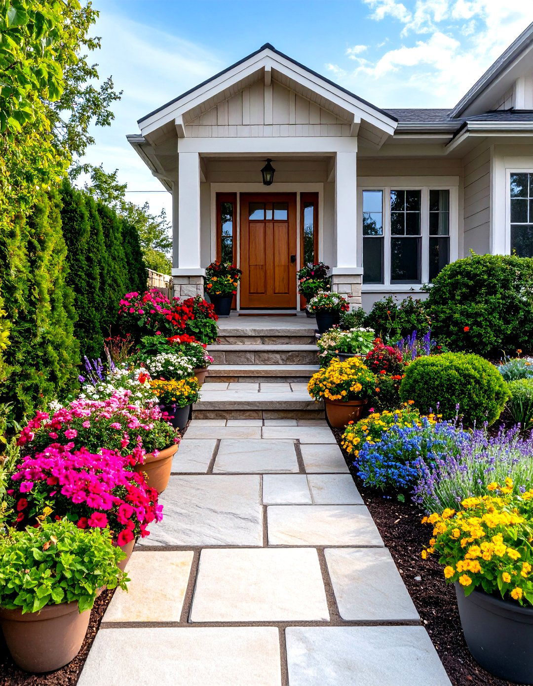 A Welcoming Entryway Garden - 30 residential landscape design ideas
