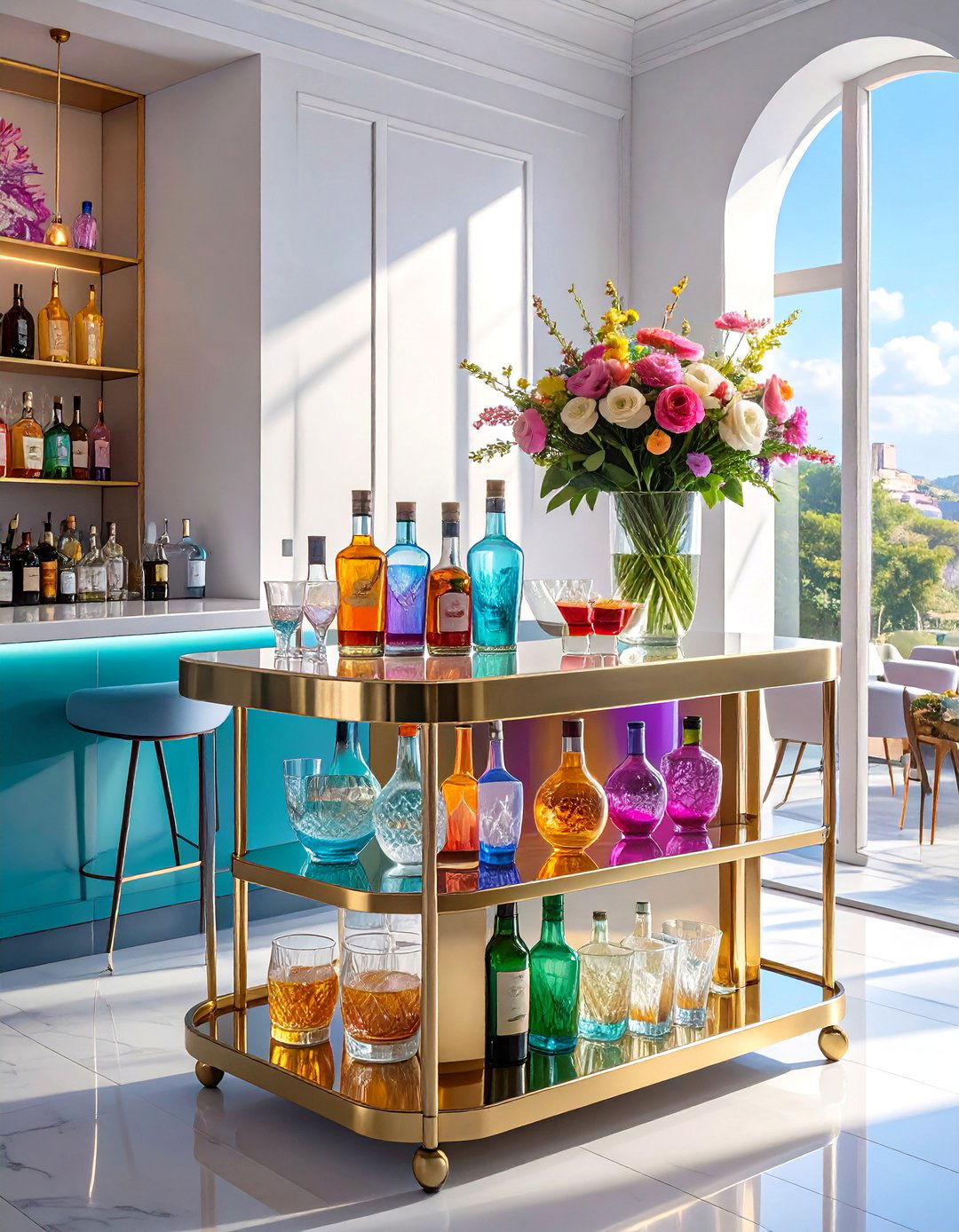 A Well Stocked Bar Cart - 30 what is maximalist interior design ideas