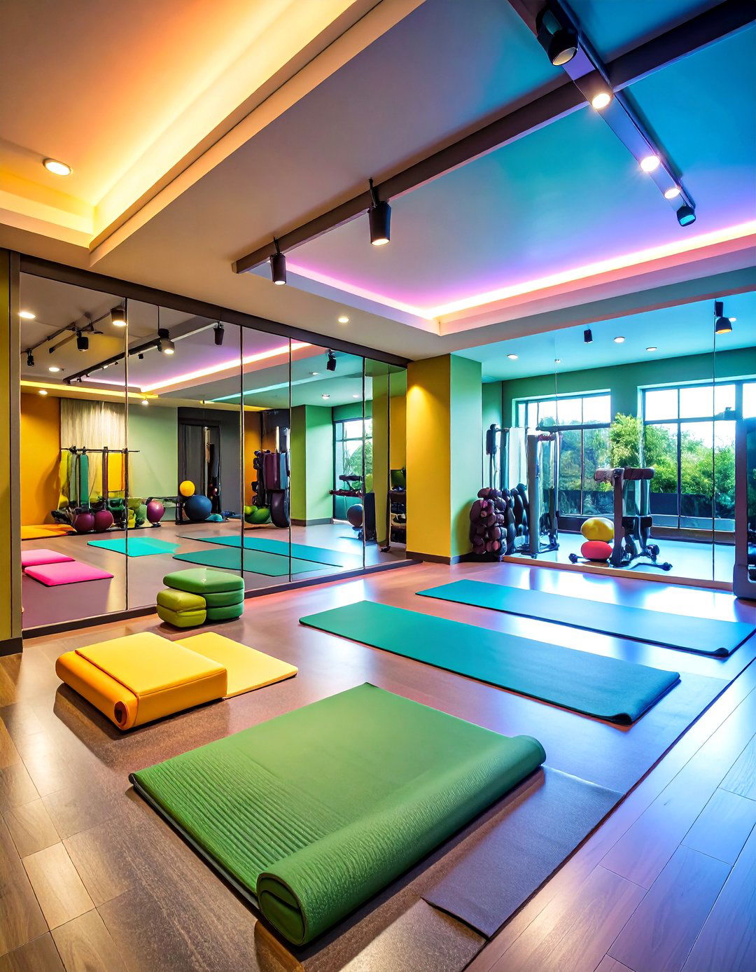 A Wellness and Fitness Studio Basement - 30 ai basement remodel ideas