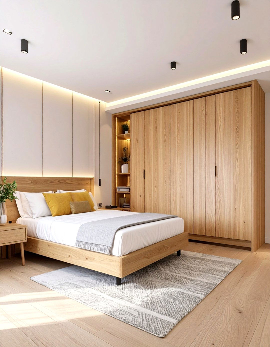 A Wheatboard Built in Wardrobe - 30 interior design with sustainable materials ideas