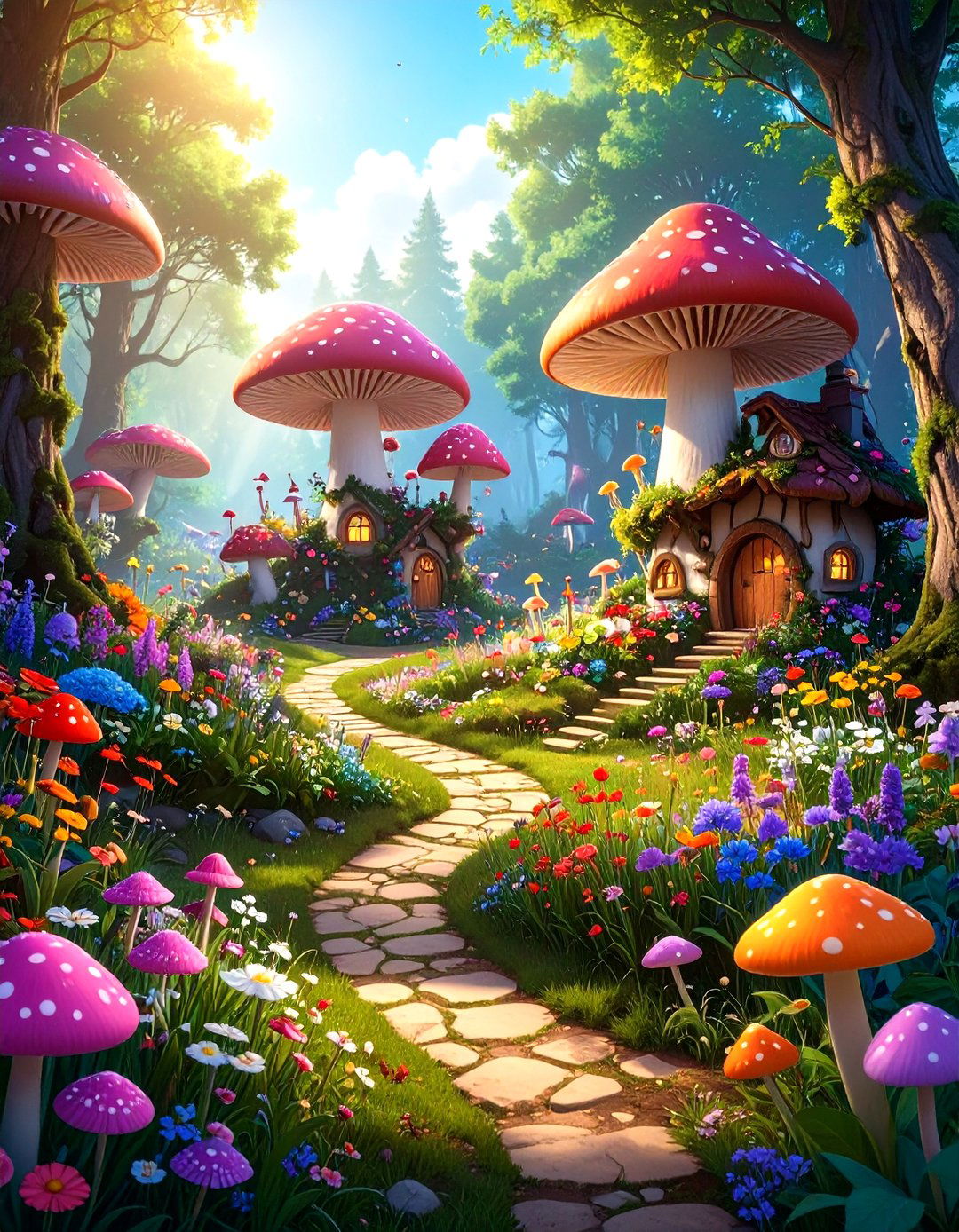A Whimsical Fairy Garden - 30 minecraft garden ideas
