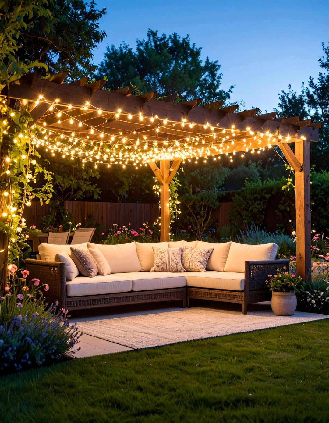 A Whimsical Fairy Light Wonderland - 30 backyard canopy ideas