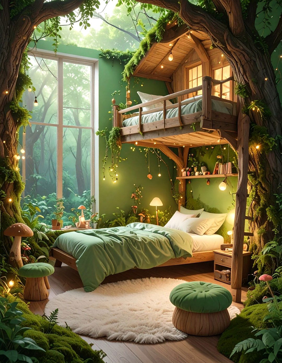 A Whimsical Forest Bedroom - 30 kids bedroom ideas