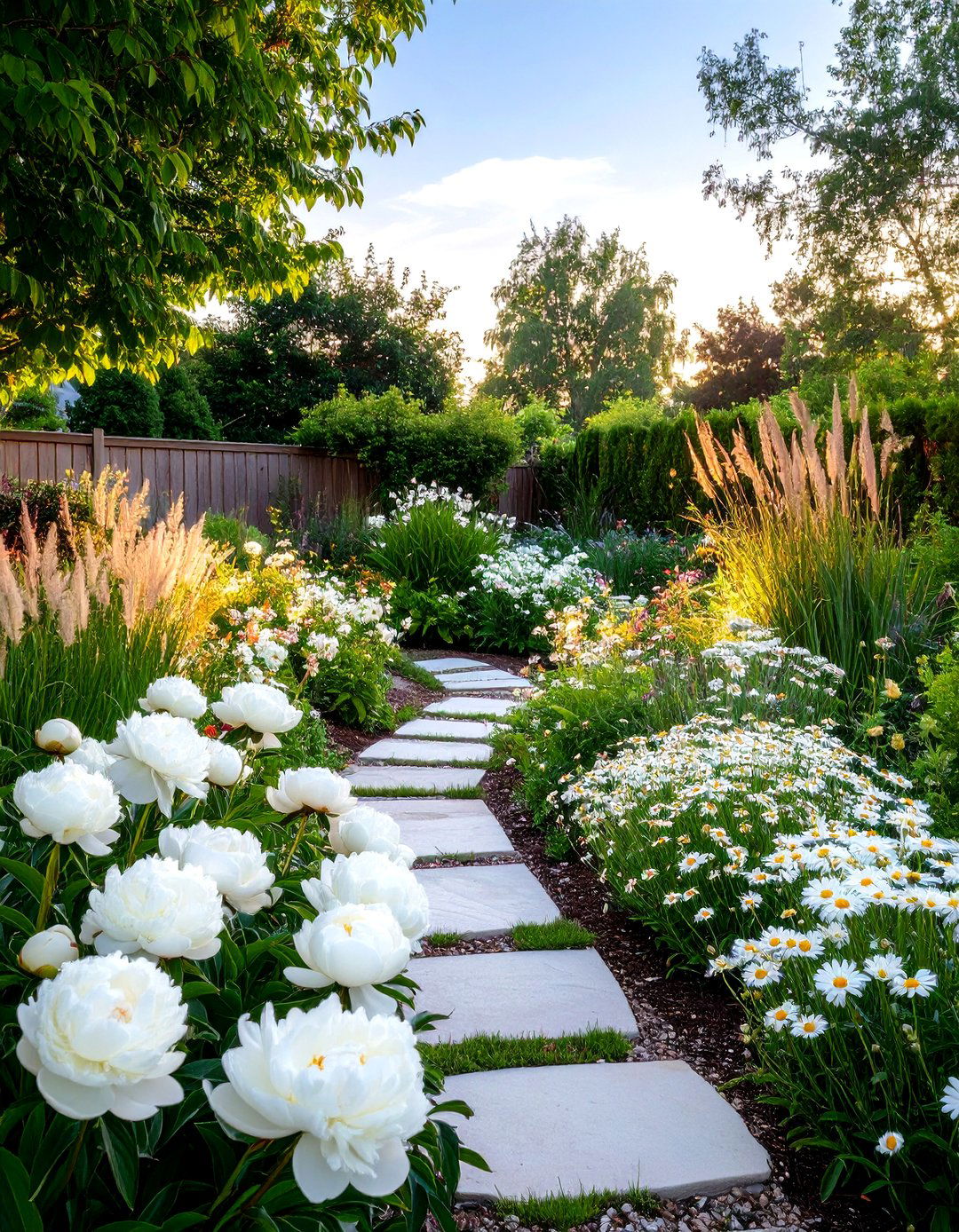 A White Perennial Garden - 30 perennial garden ideas