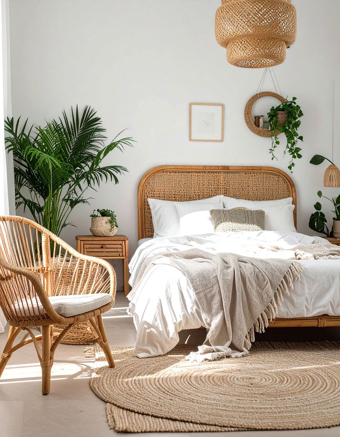 A Wicker and Rattan Cottage Bedroom - 30 cottage bedroom ideas