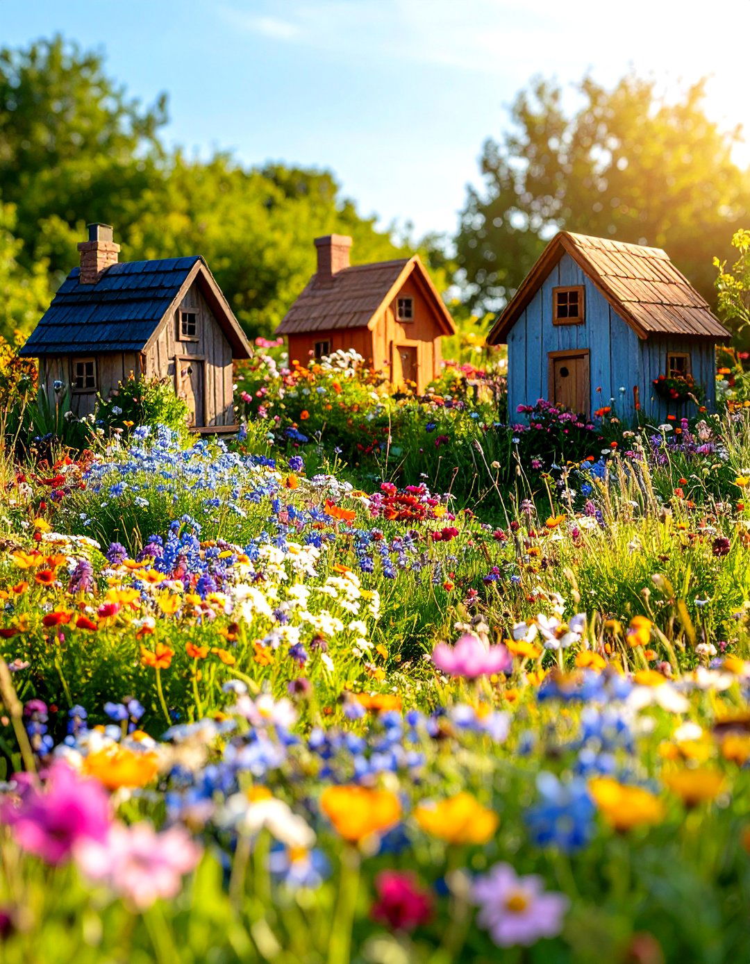 A Wildflower Meadow Fairy Garden - 30 large outdoor fairy garden ideas