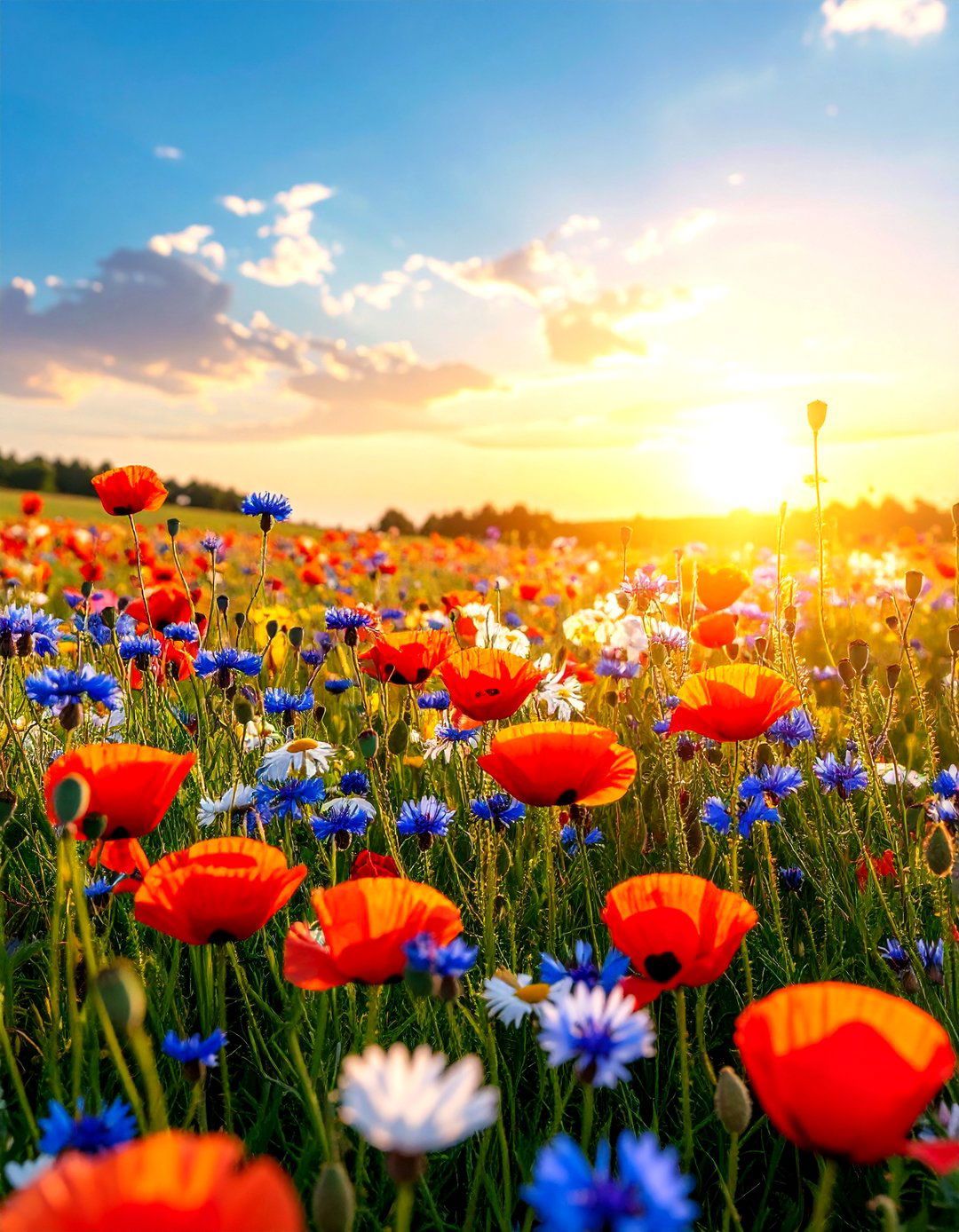 A Wildflower Meadow Painting - 30 landscape painting ideas