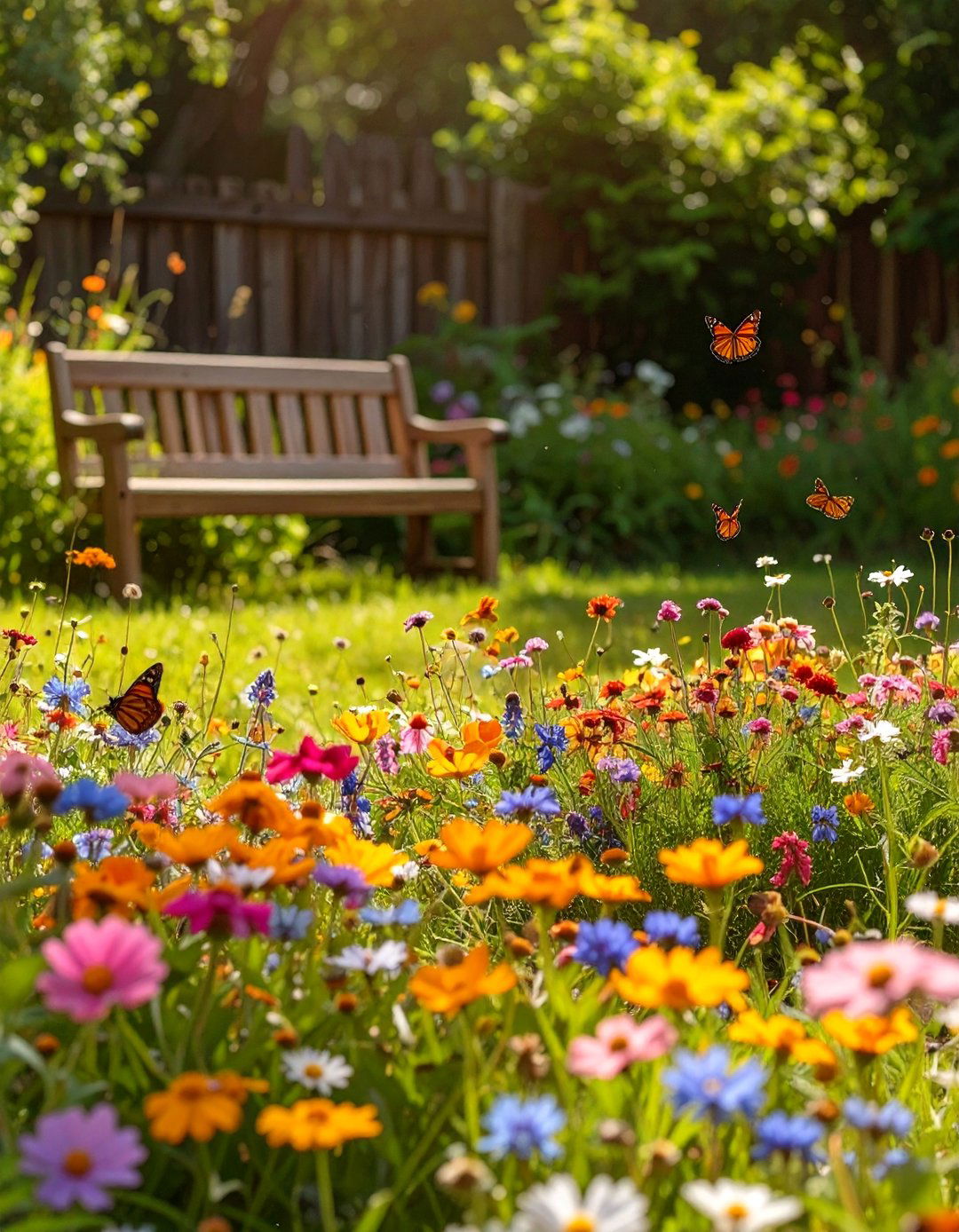 A Wildflower Meadow Patch - 30 budget small backyard ideas
