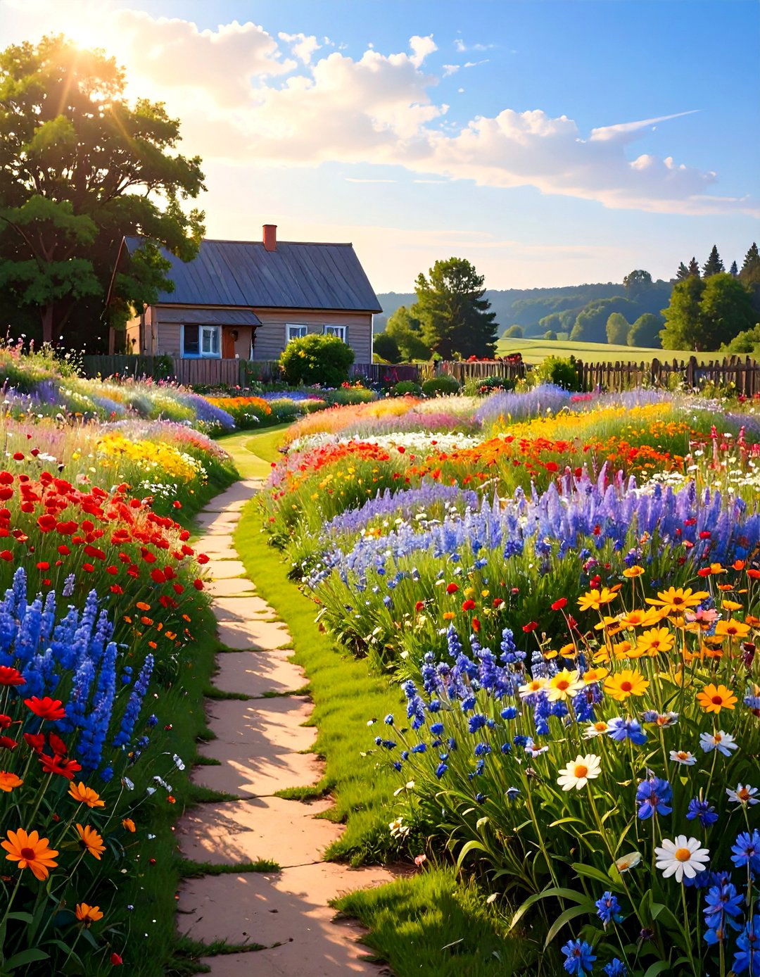 A Wildflower Patch Garden - 30 low maintenance cottage garden ideas