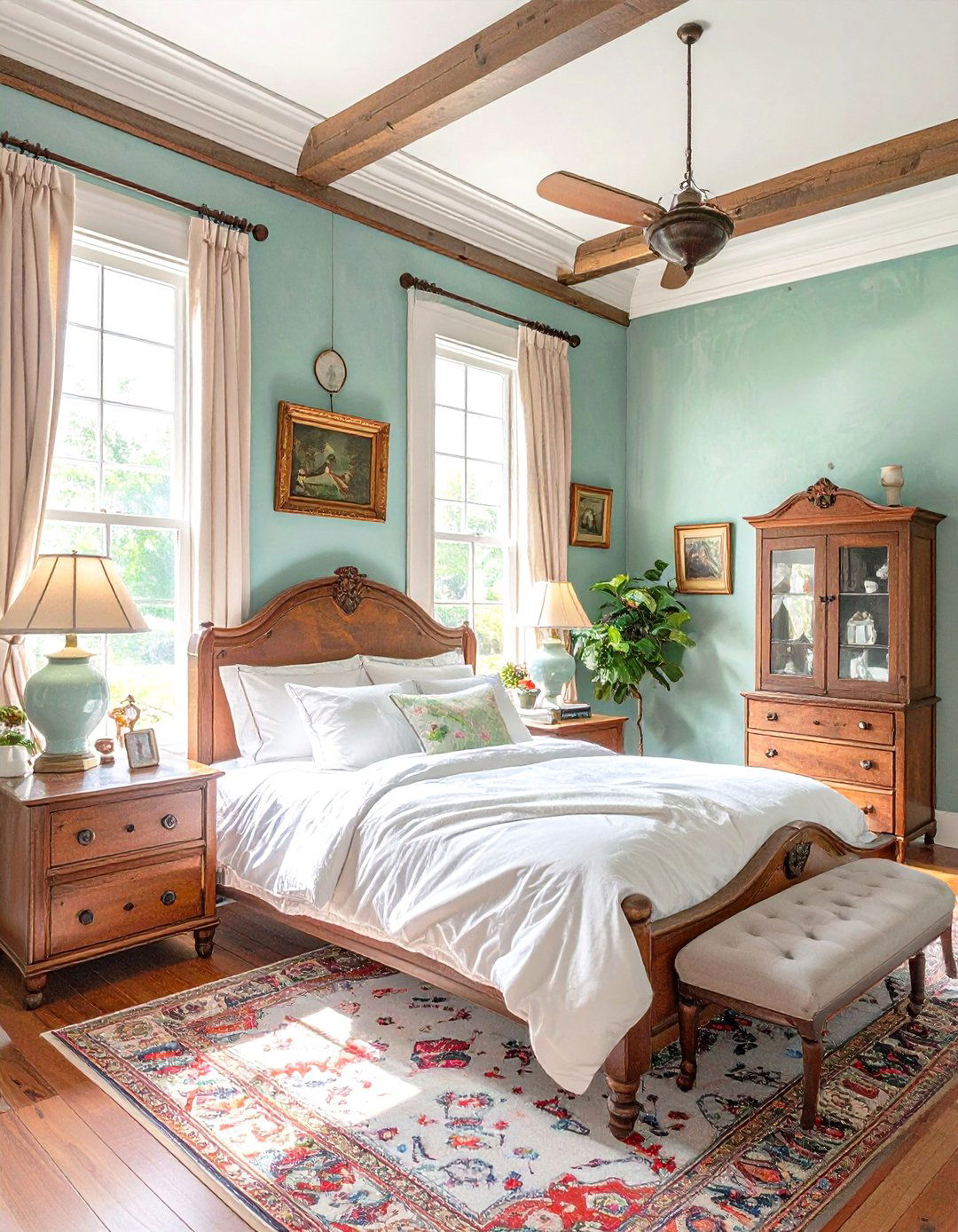 A Williamsburg Inspired Guest Room - 30 colonial interior design ideas