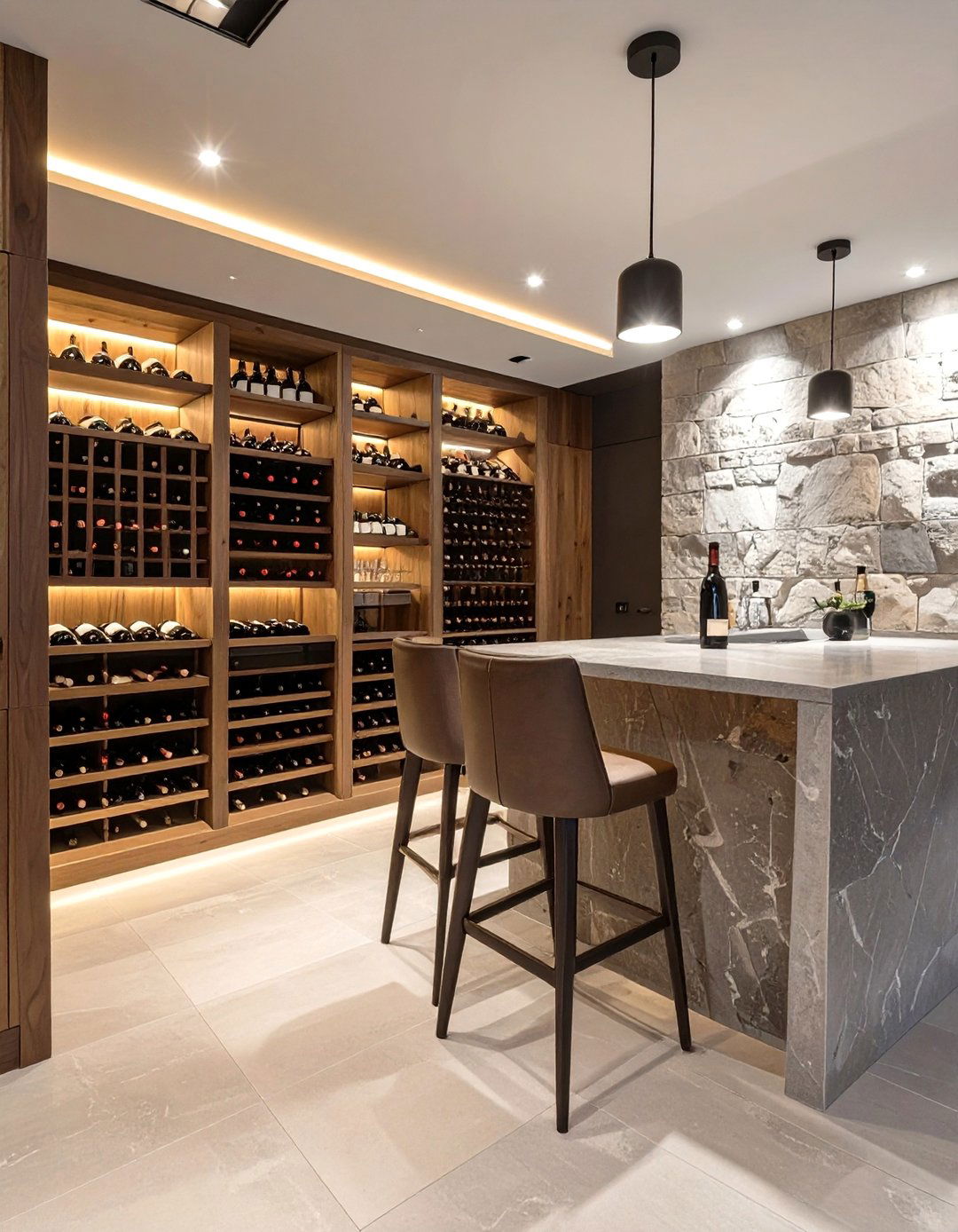 A Wine Cellar Bar - 30 basement bar designs