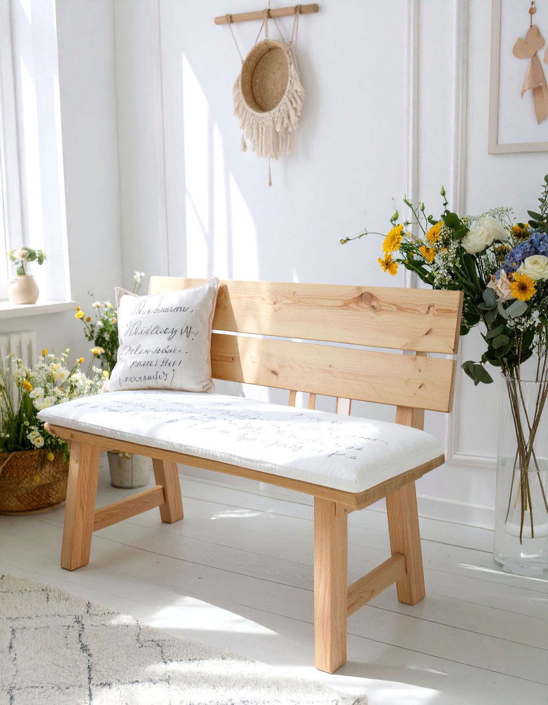 A Wooden Bench Guest Book - 30 baby shower guest book ideas