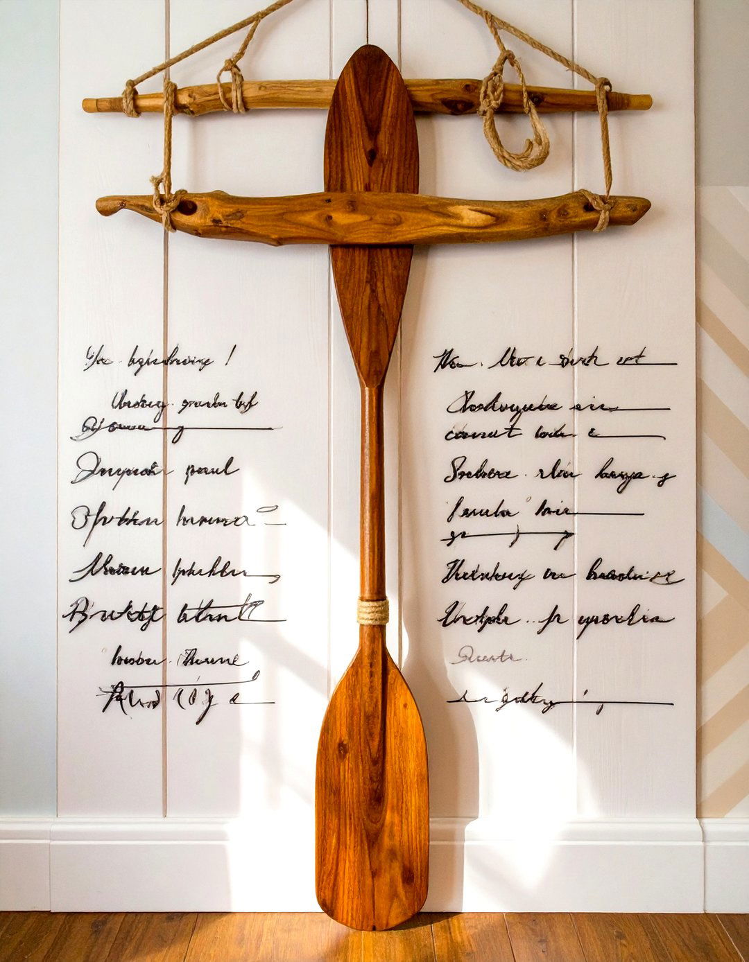 A Wooden Oar Guest Book - 30 baby shower guest book ideas
