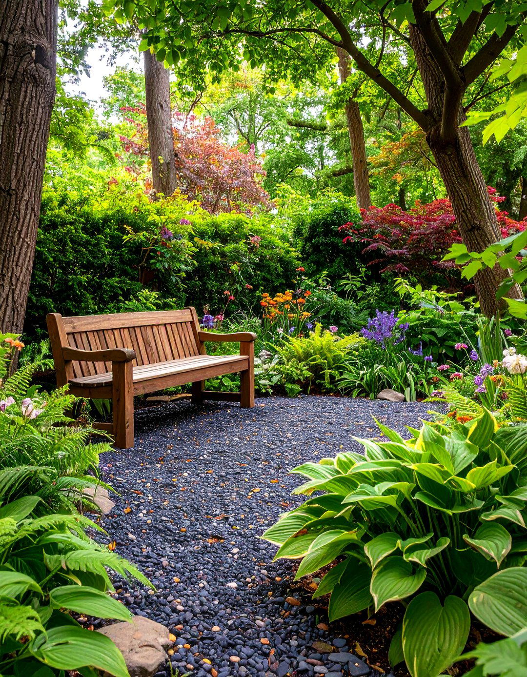 A Woodland Retreat Gravel Patio - 30 gravel patio ideas