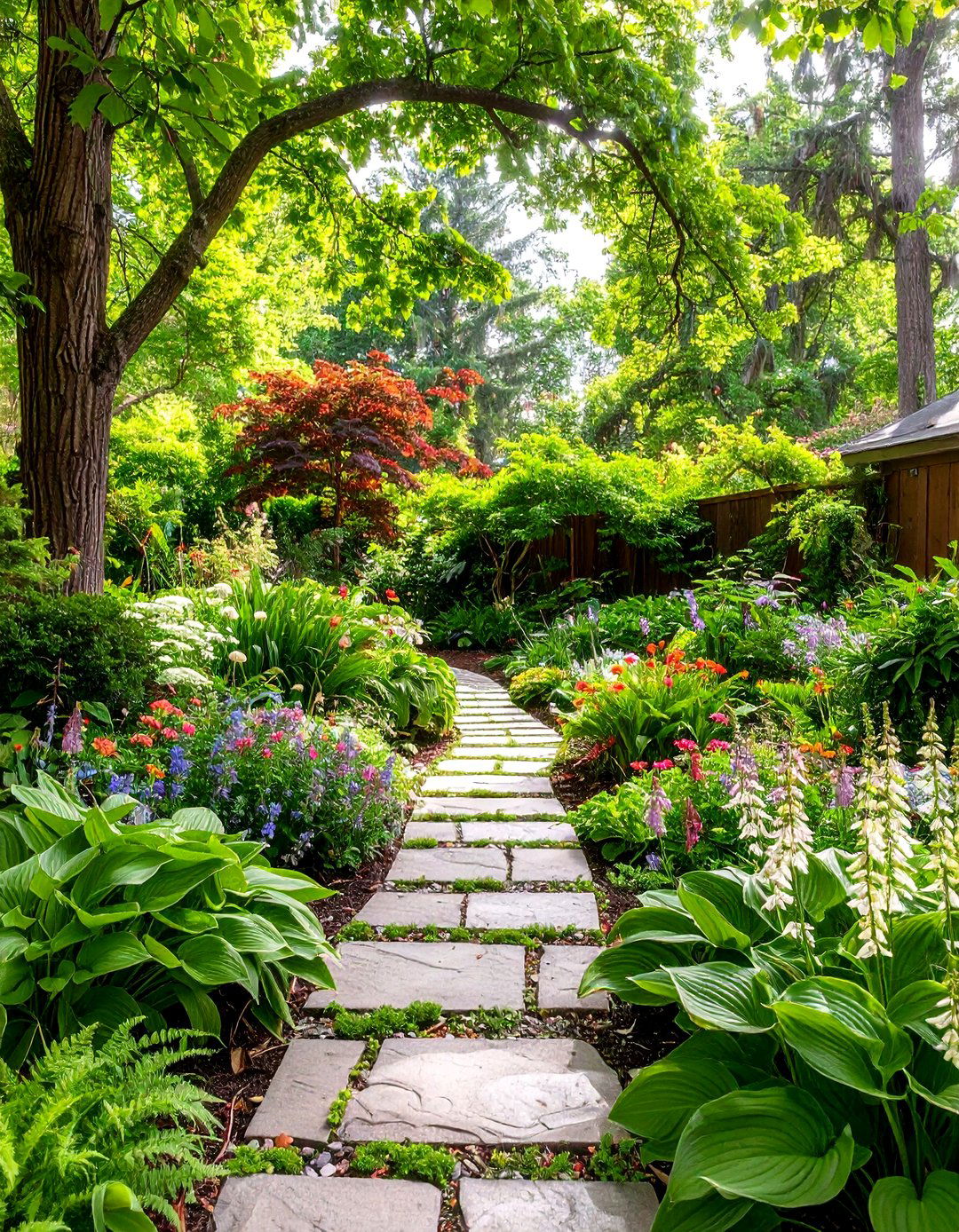 A Woodland Shade Garden Front Yard - 30 landscaping ideas for small front yards
