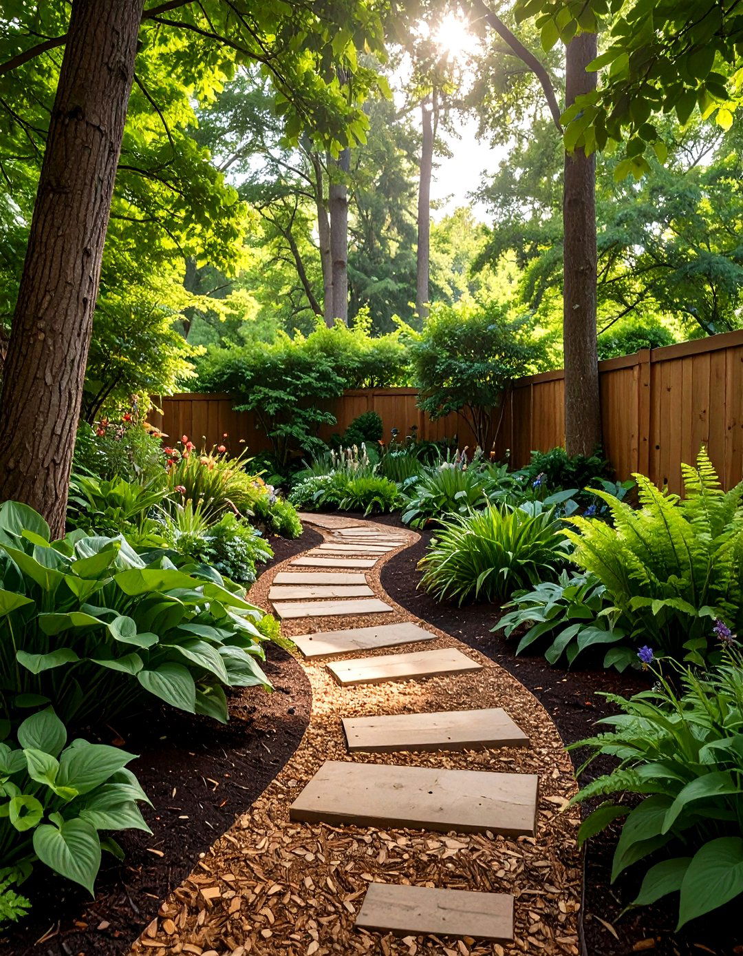 A Woodland Shade Garden - 30 flower garden layout ideas