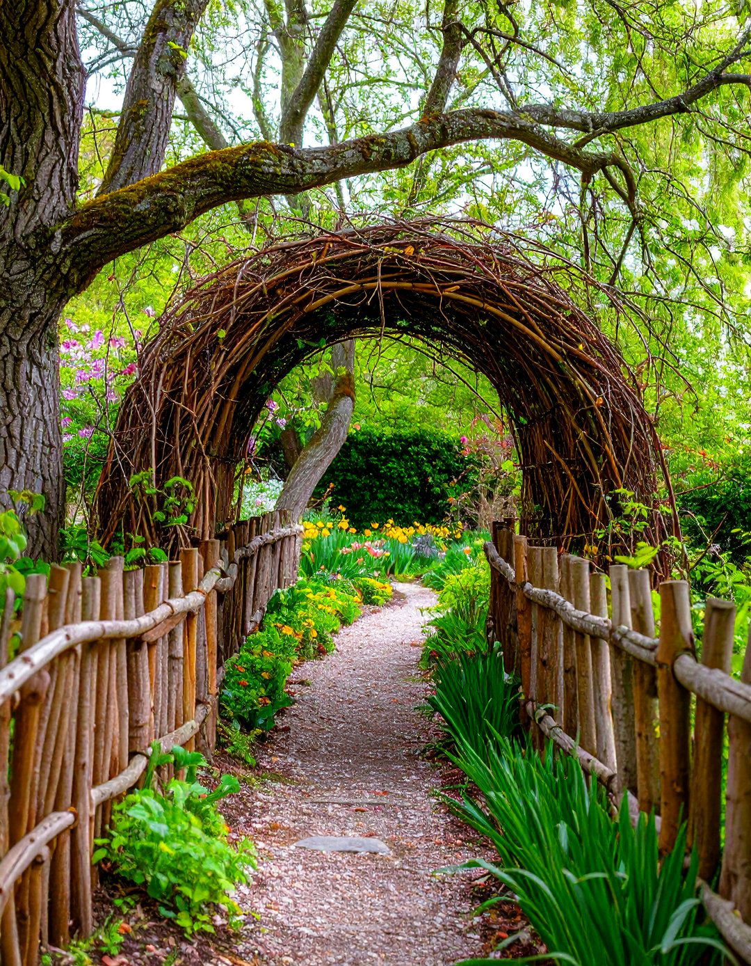 A Woven Willow Garden - 30 garden art ideas