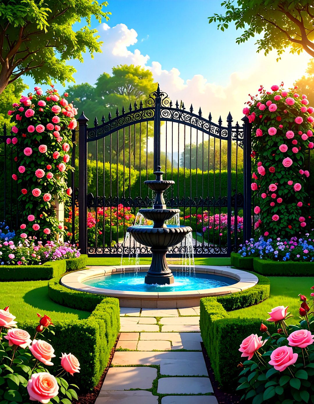 A Wrought Iron Fence Garden - 30 fence garden ideas