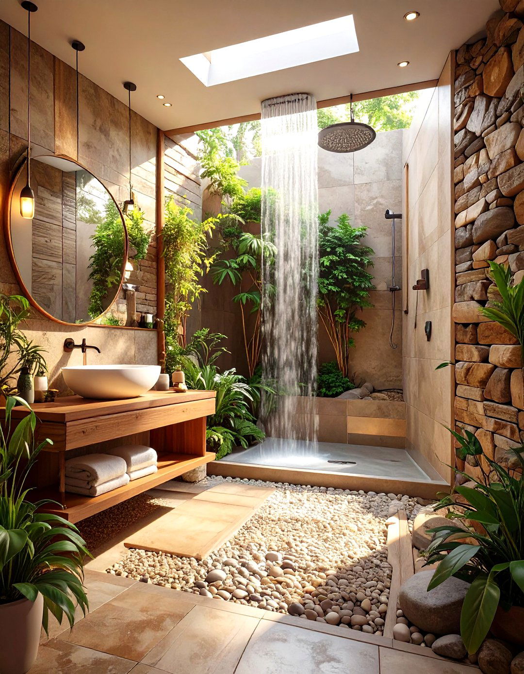 A Zen Garden Inspired Master Bathroom Shower - 30 master bathroom shower ideas