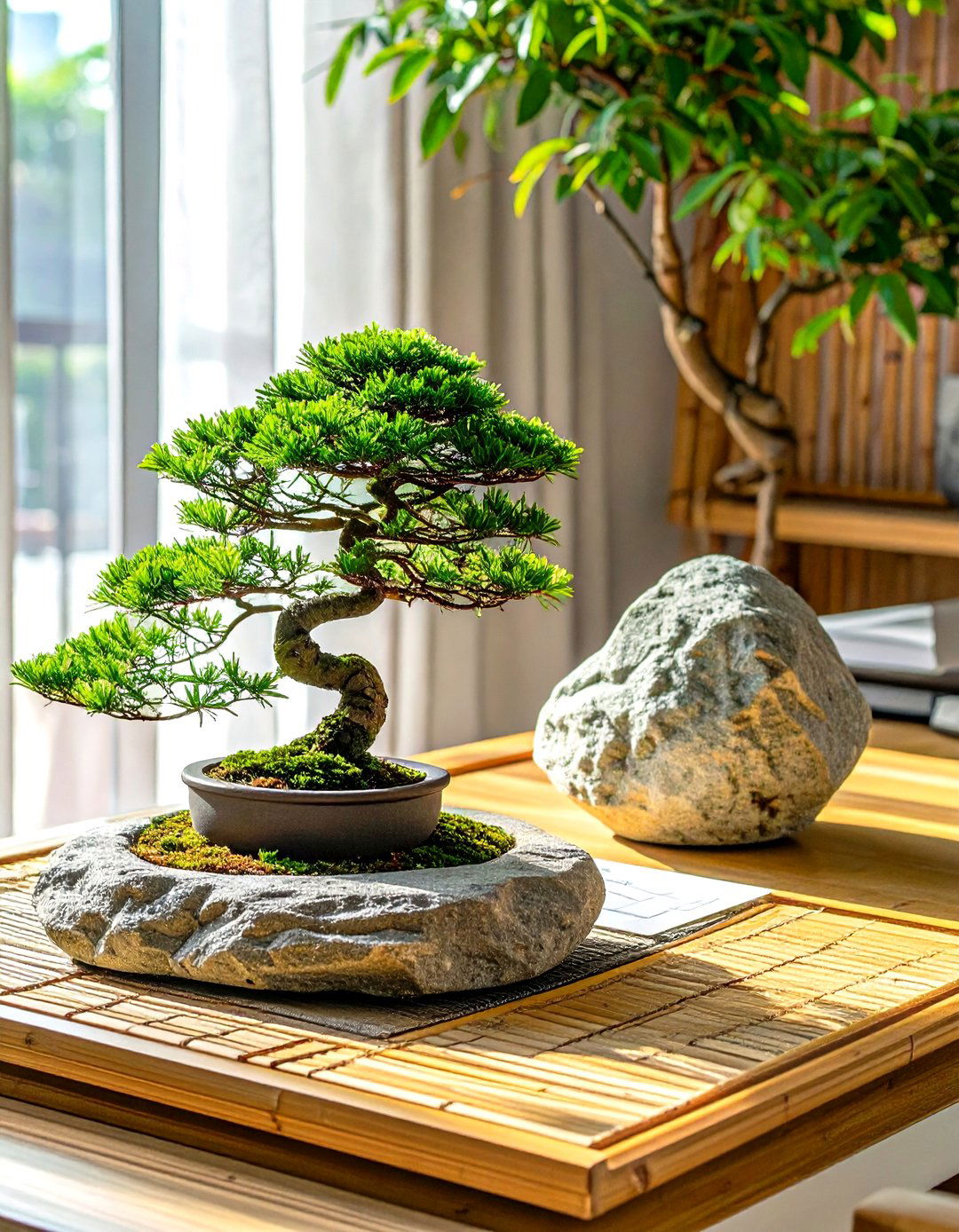 A Zen Garden Office Desk Escape - 30 office desk decoration ideas