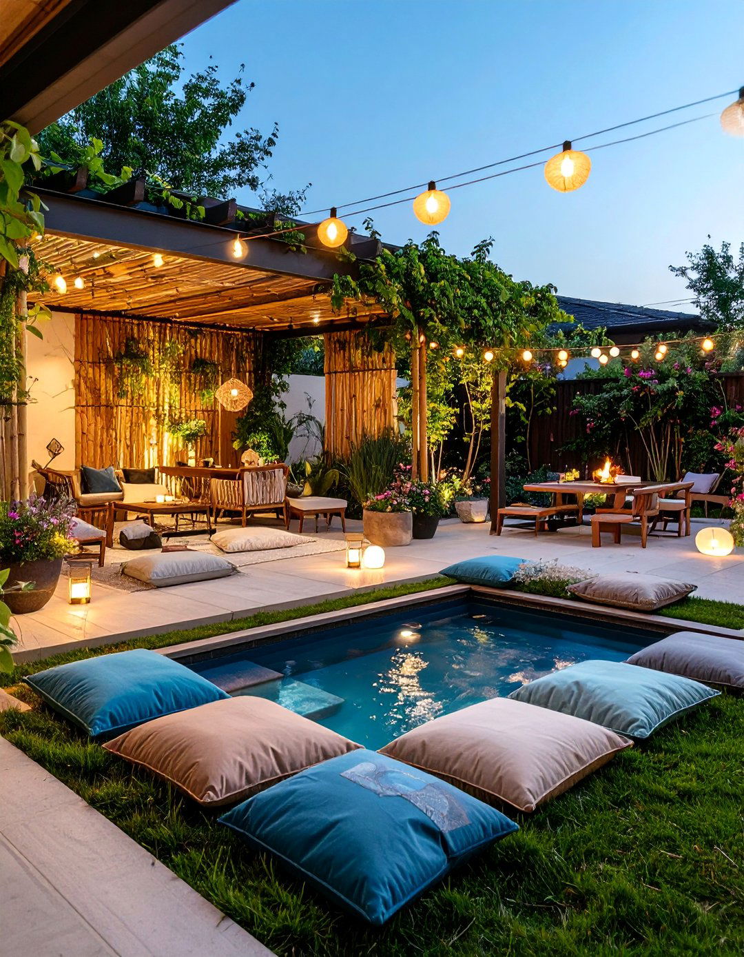 A Zen Garden Relaxation Zone - 30 backyard birthday party ideas