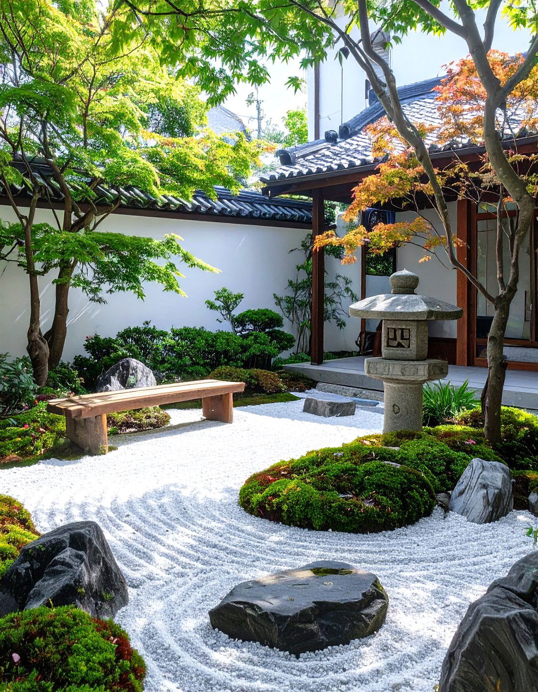 A Zen Garden Sanctuary - 30 outdoor  decorating ideas