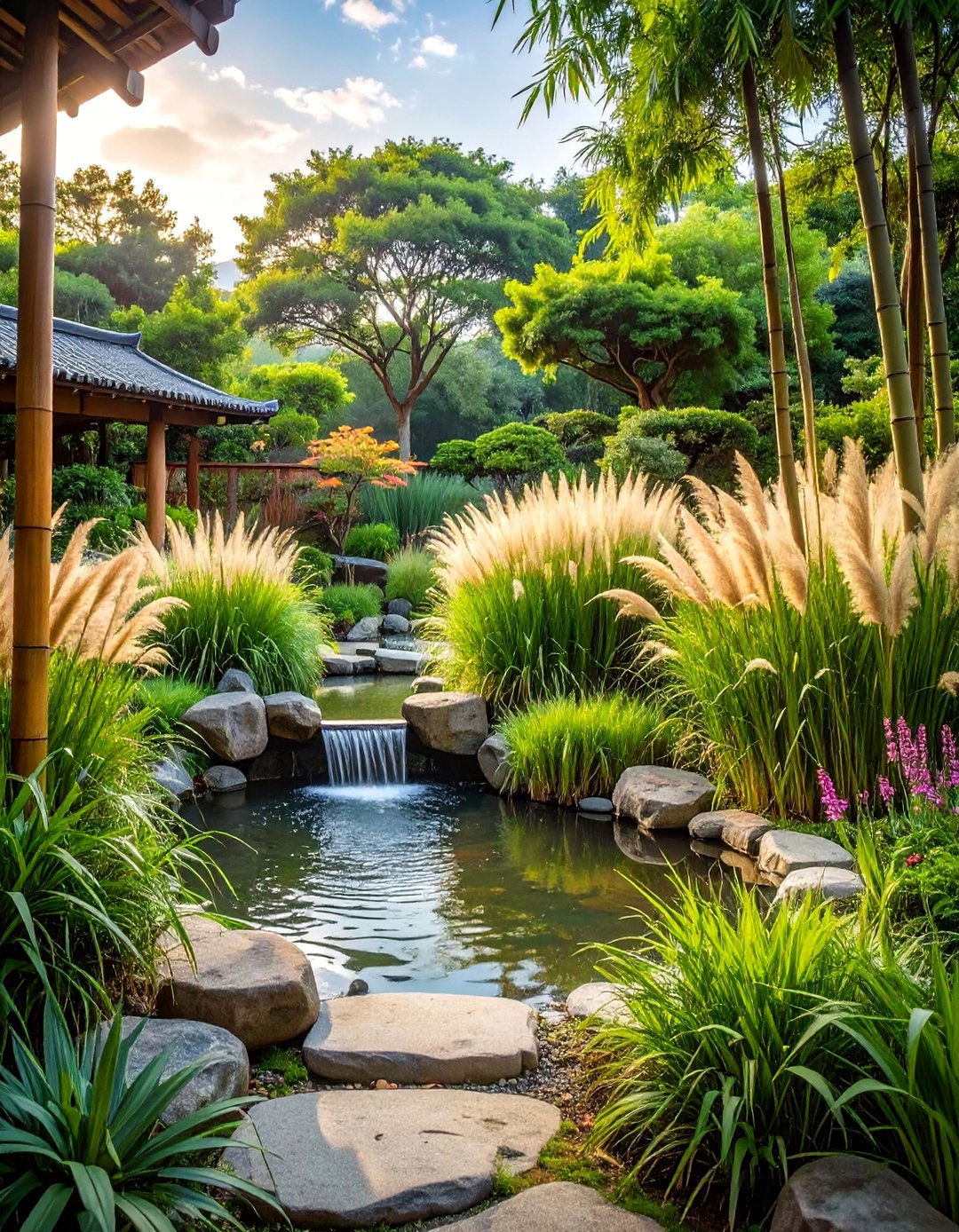 A Zen Garden with Soundscaping Focus - 30 ai zen garden design ideas