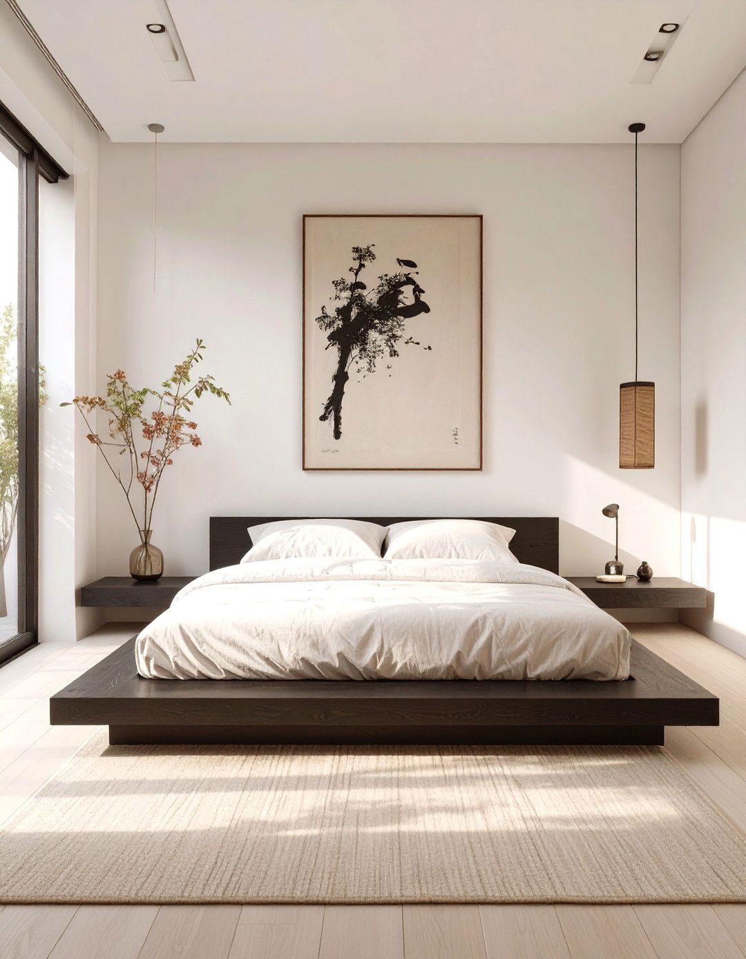 A Zen Inspired Black and White Bedroom - 30 black and white bedroom ideas