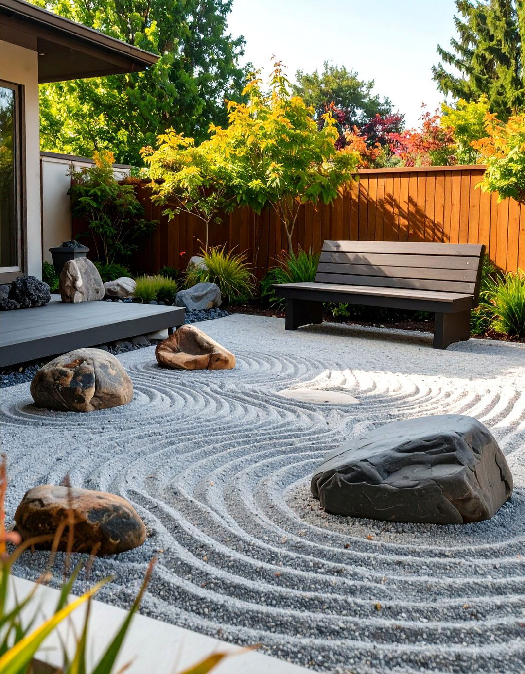 A Zen Inspired Pebble and Rock Garden - 30 backyard patio ideas on a budget