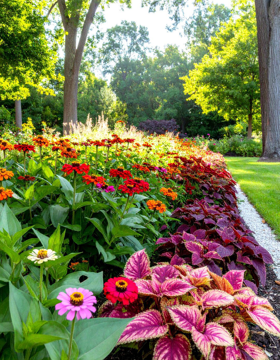 A Zig Zag Zinnia Planting Pattern - 30 zinnia garden ideas