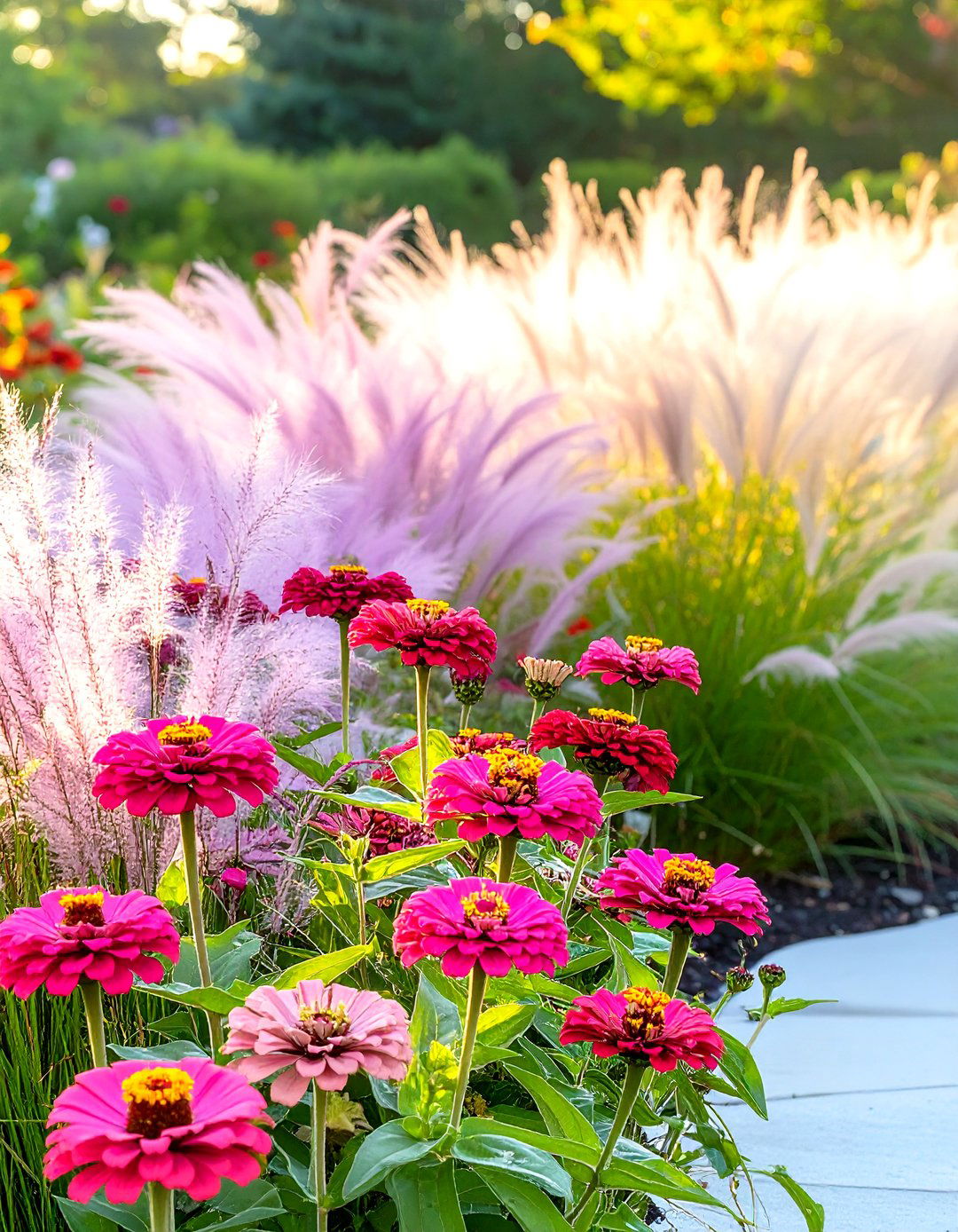 A Zinnia and Sunflower Garden - 30 zinnia garden ideas