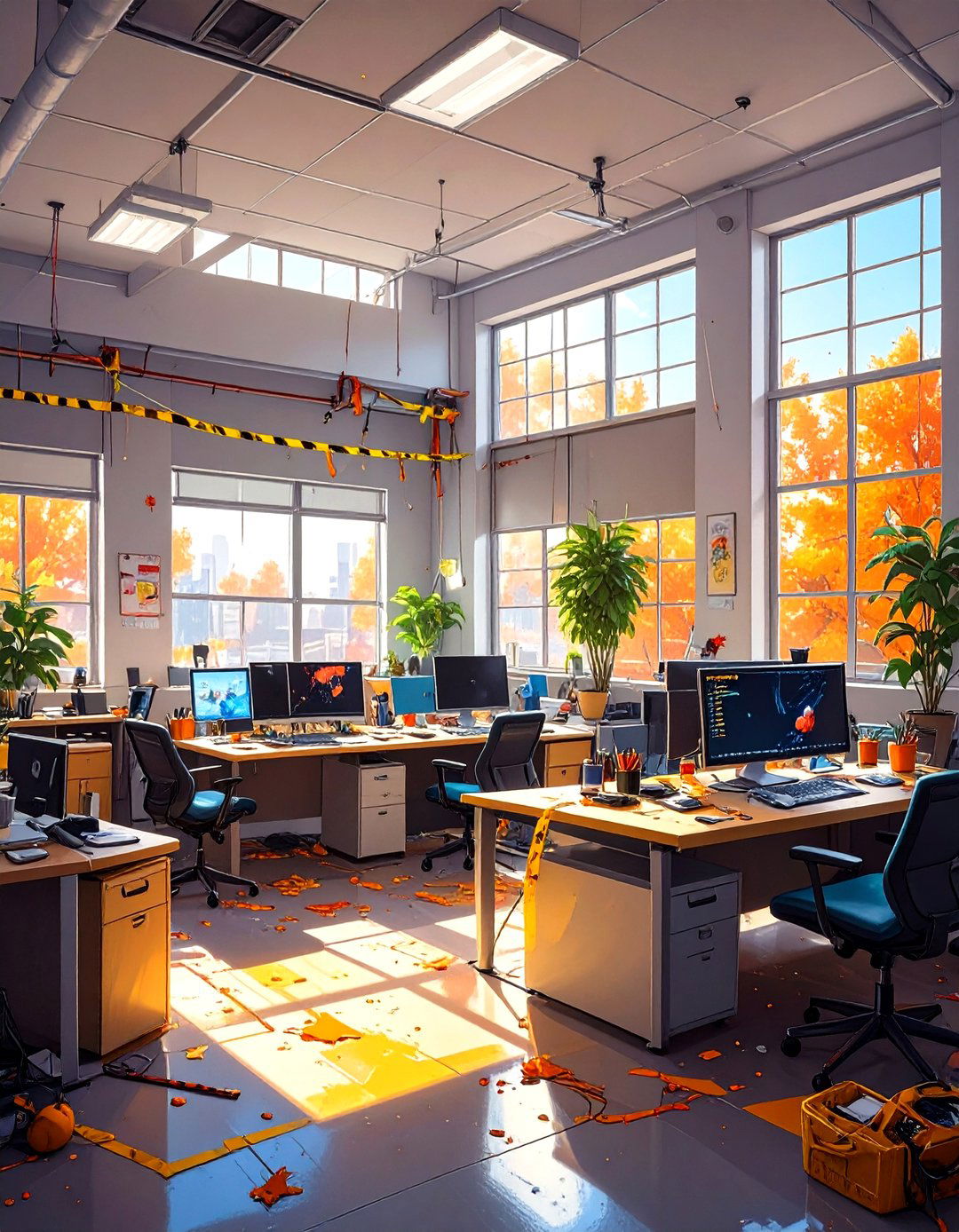 A Zombie Apocalypse Survival Outpost - 30 office halloween ideas