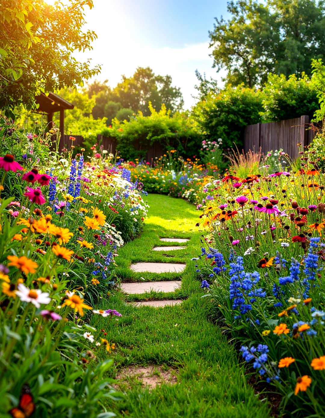 A vibrant wildflower meadow - 30 easy backyard ideas