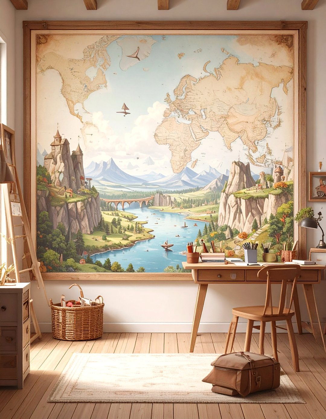 AI Designed Fictional Maps - 30 ai wall art ideas