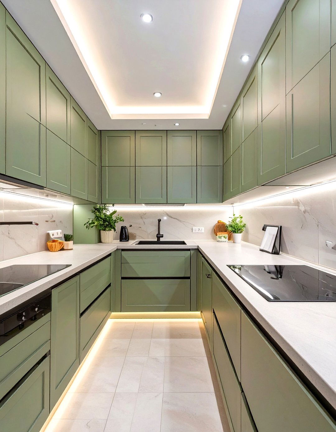 Above Cabinet Uplighting - 30 small kitchen lighting ideas