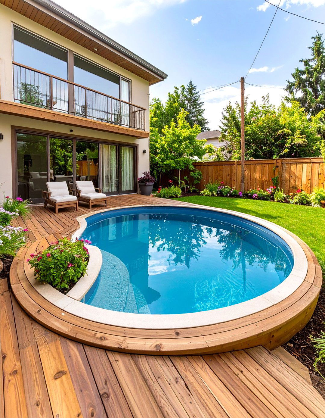 Above Ground Small Pool with Deck - 30 small backyard pool designs