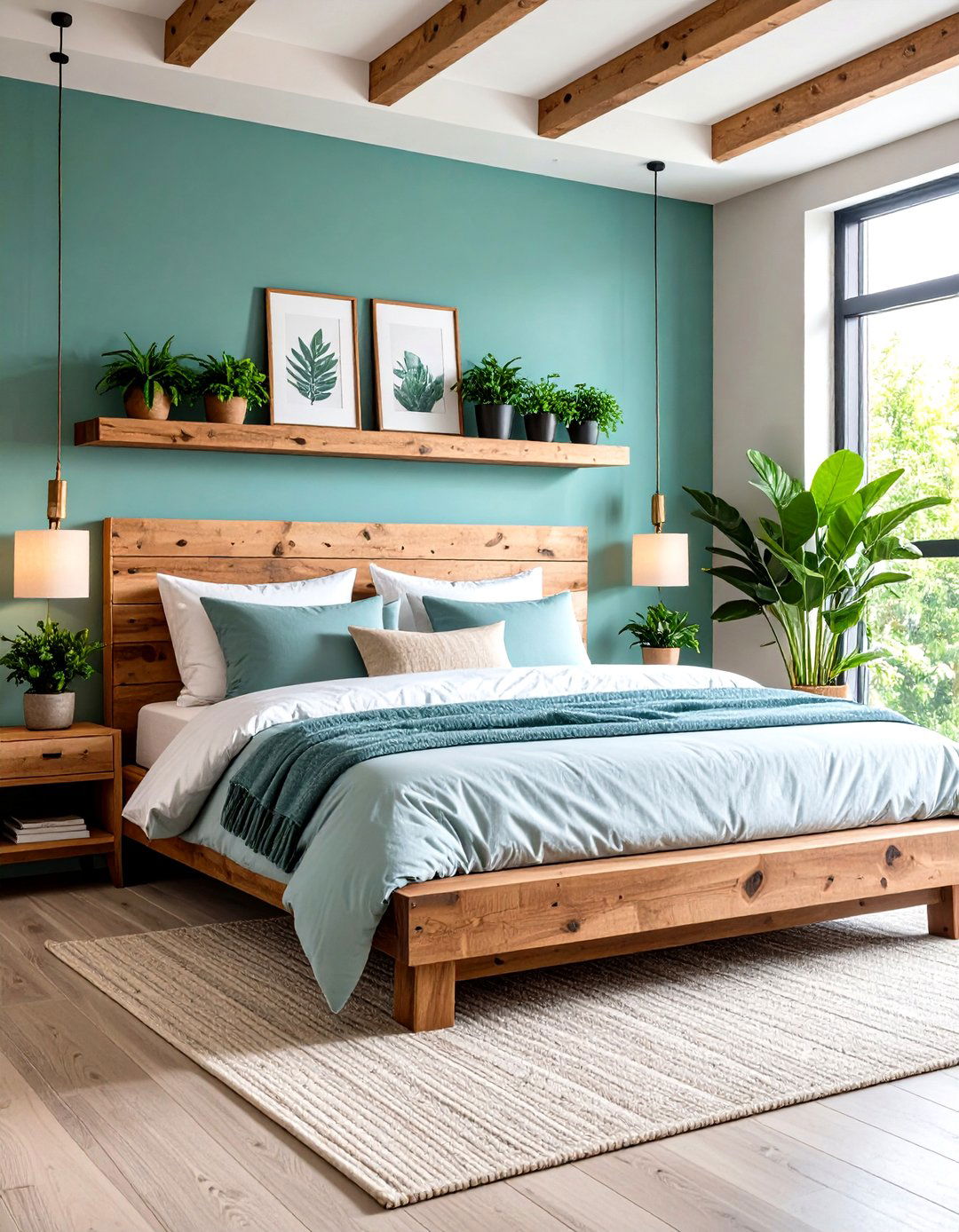 Above the Bed Floating Shelf - 30 pinterest bedroom ideas