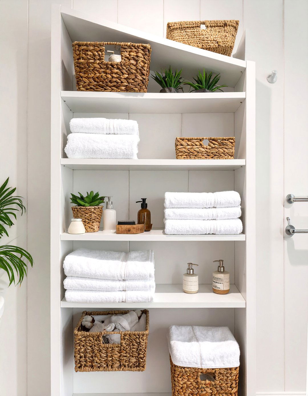 Above the Toilet Towel Shelf - 30 bathroom towel rack ideas