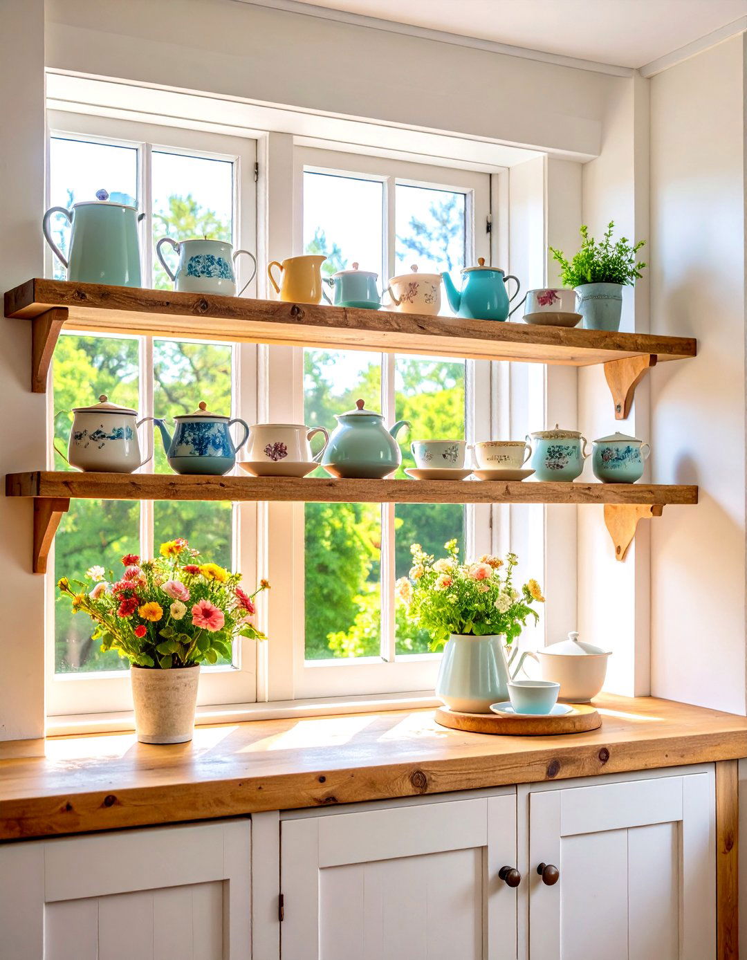 Above the Window Shelf Pantry - 30 pantry ideas for small kitchen