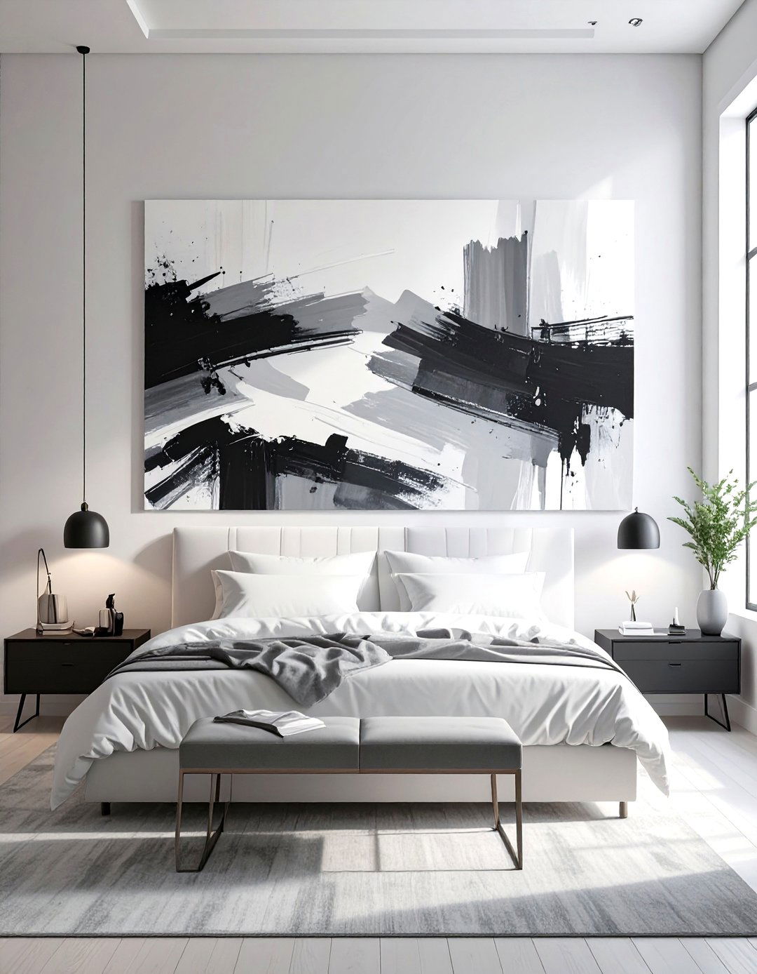Abstract Brushstroke Wallpaper - 30 wallpaper ideas for bedroom