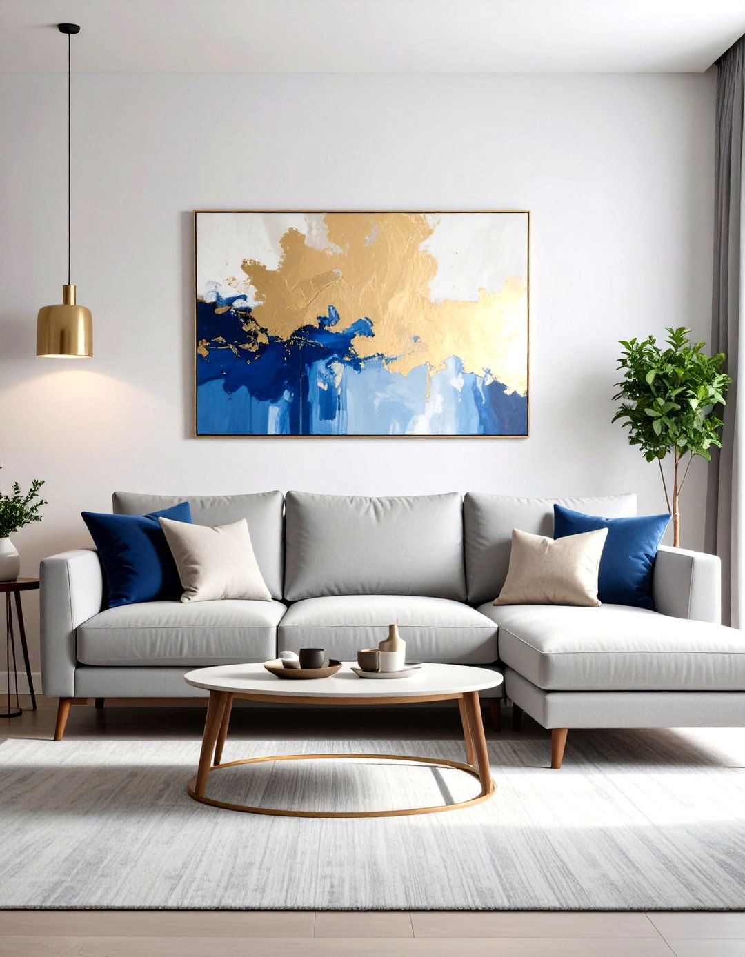 Abstract Canvas Art - 30 living room wall art ideas