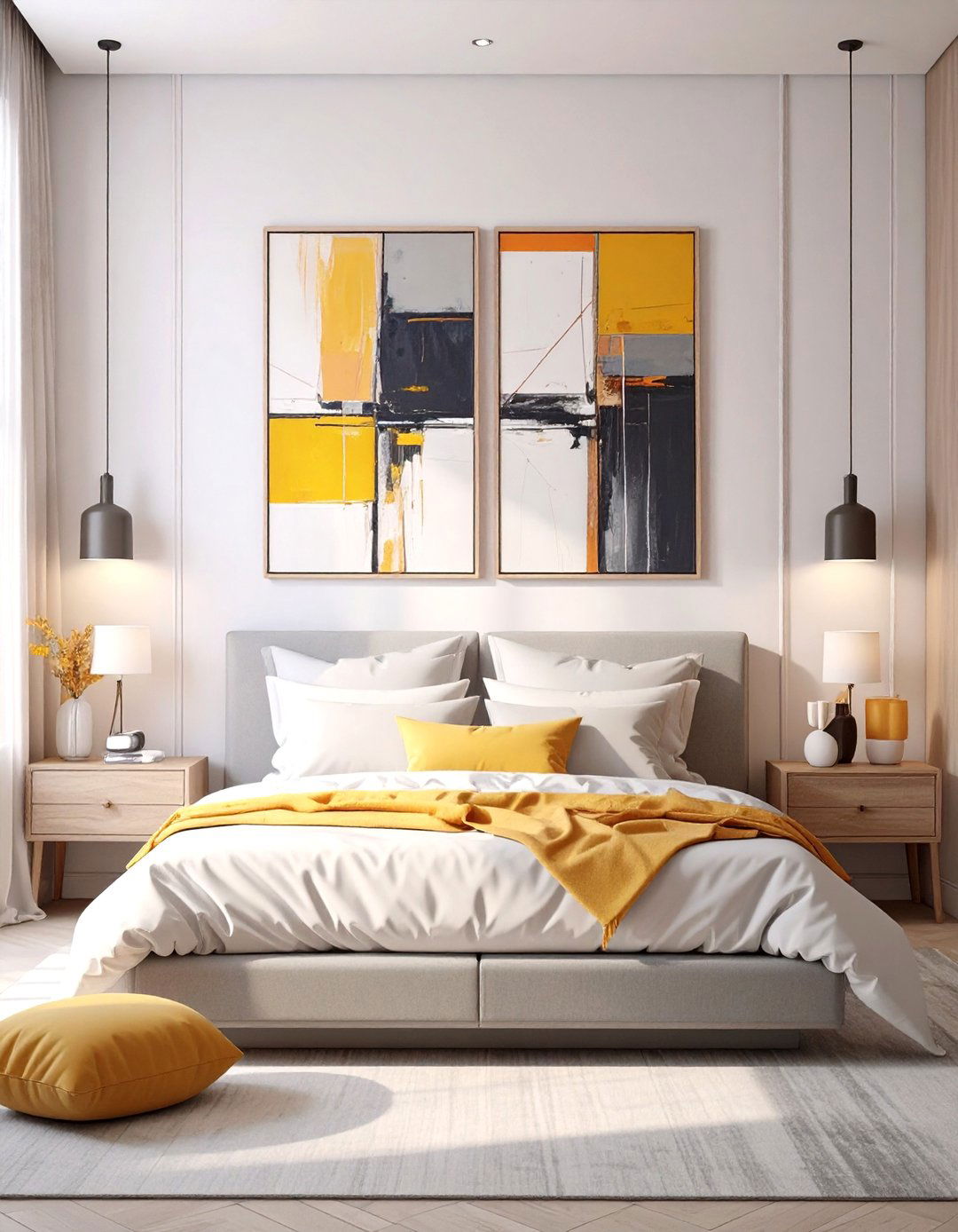 Abstract Color Block Bedroom - 30 master bedroom pictures above bed ideas