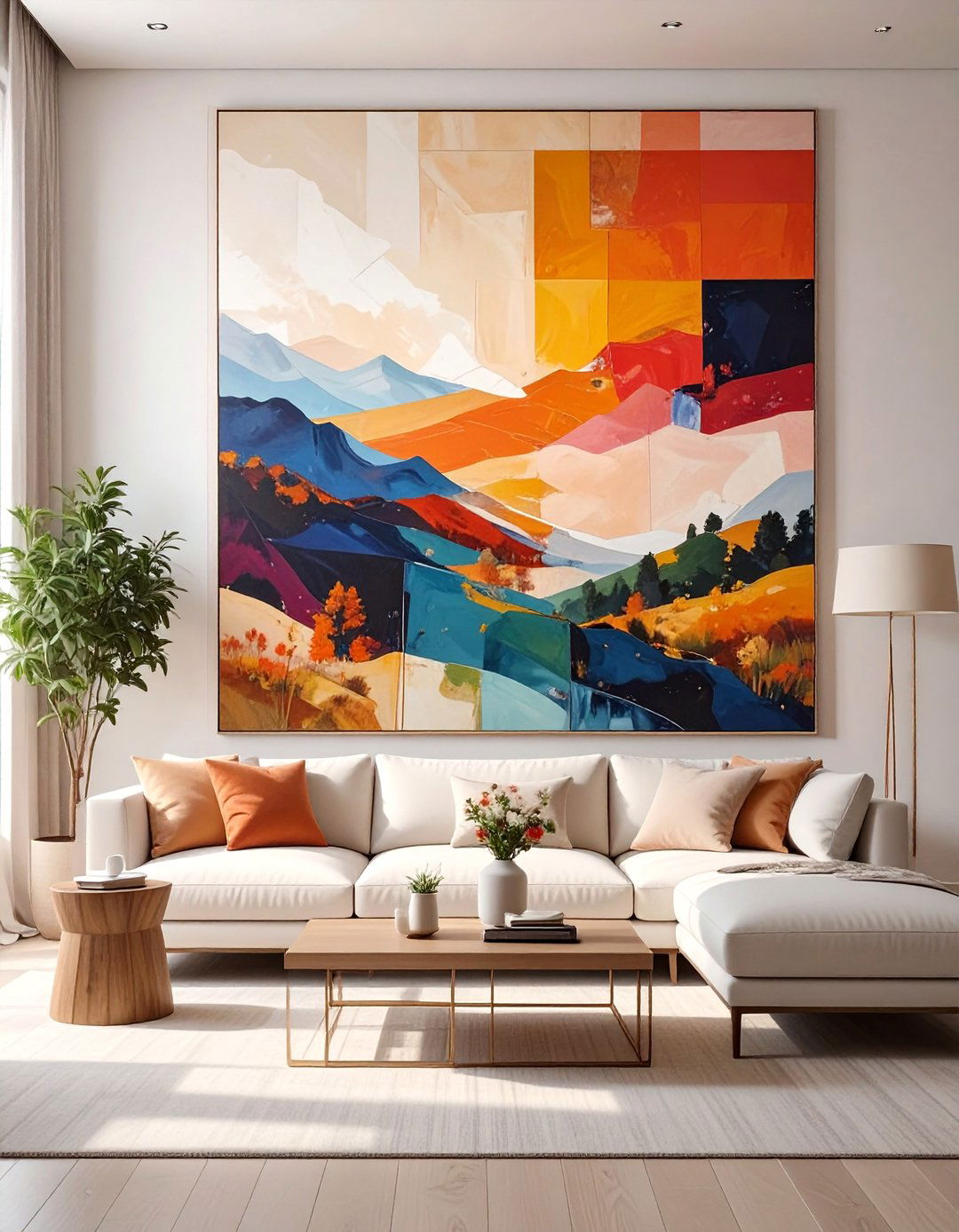 Abstract Geometric Color Fields - 30 ai wall art ideas
