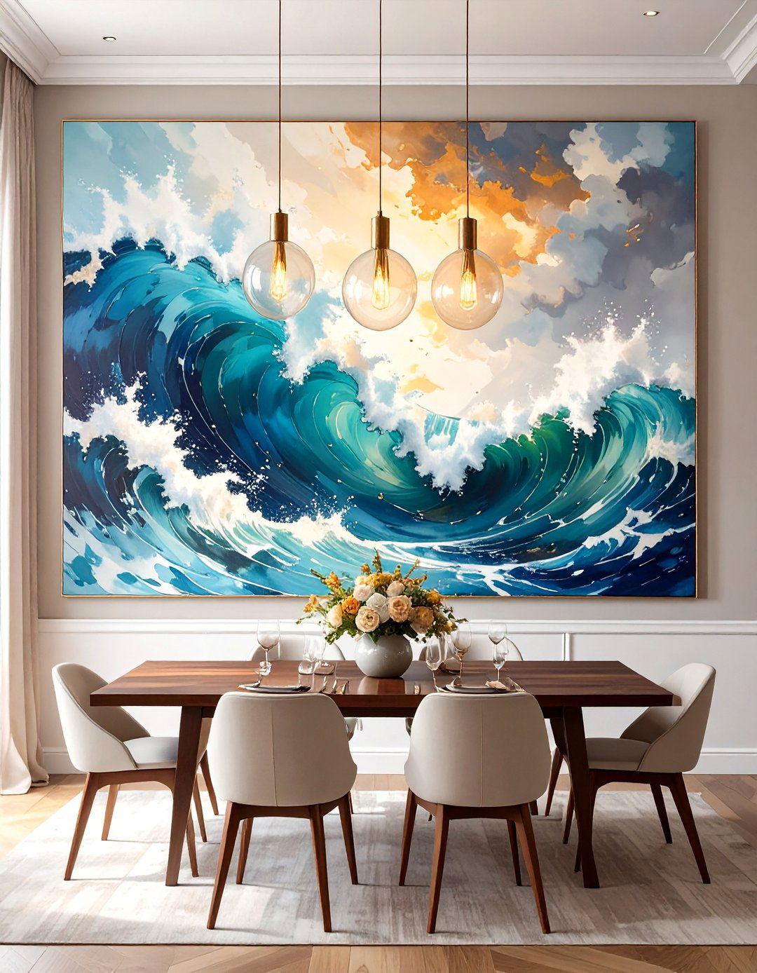 Abstract Ocean And Wave Art - 30 ai wall art ideas