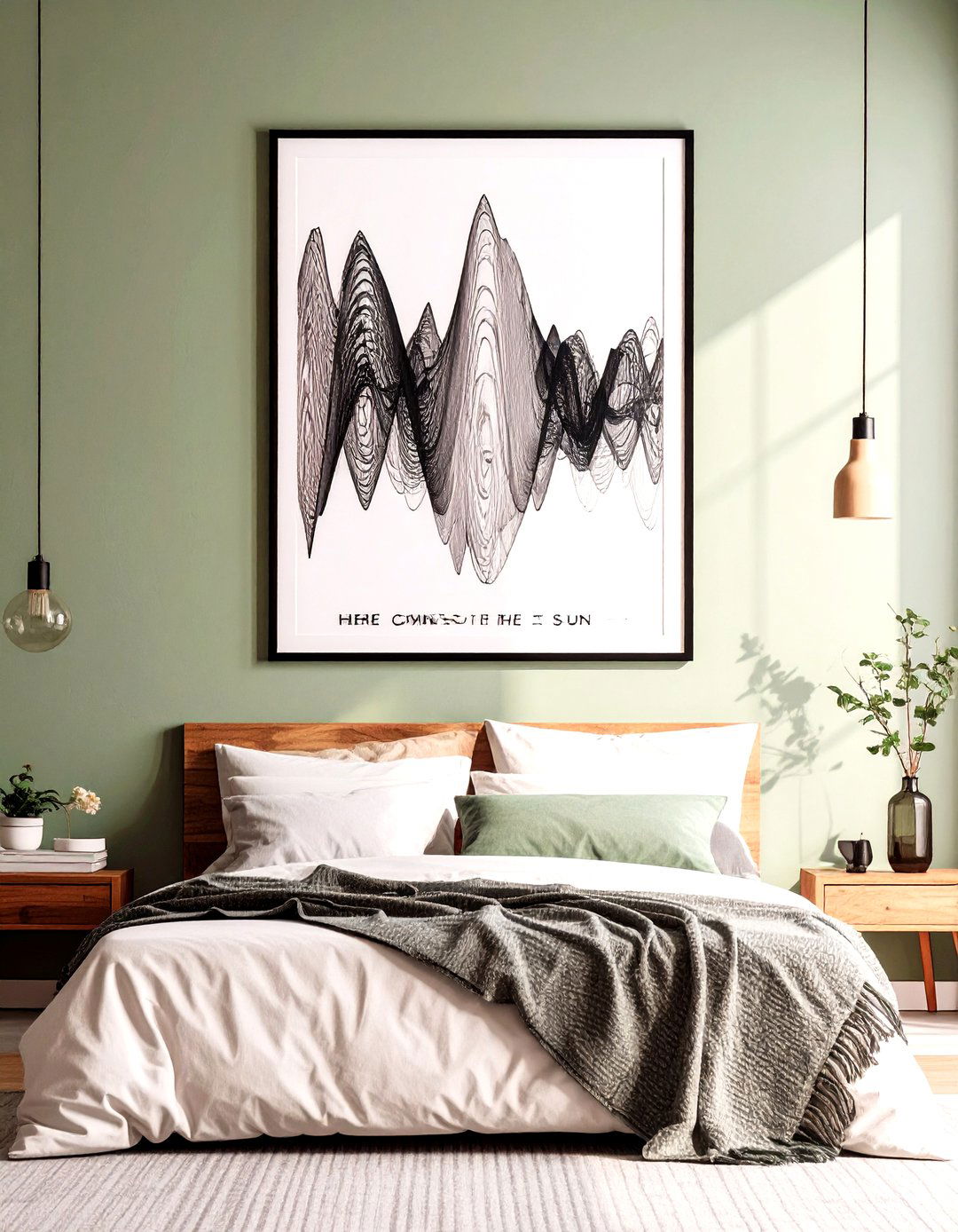Abstract Soundwave Art - 30 spotify bedroom trend