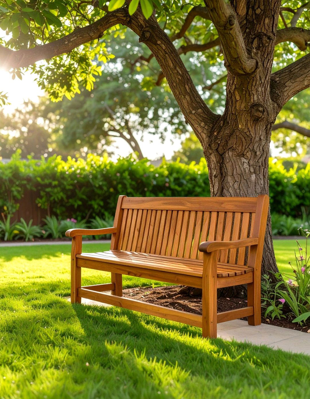 Acacia Wood Outdoor Bench - 30 outdoor furniture ideas