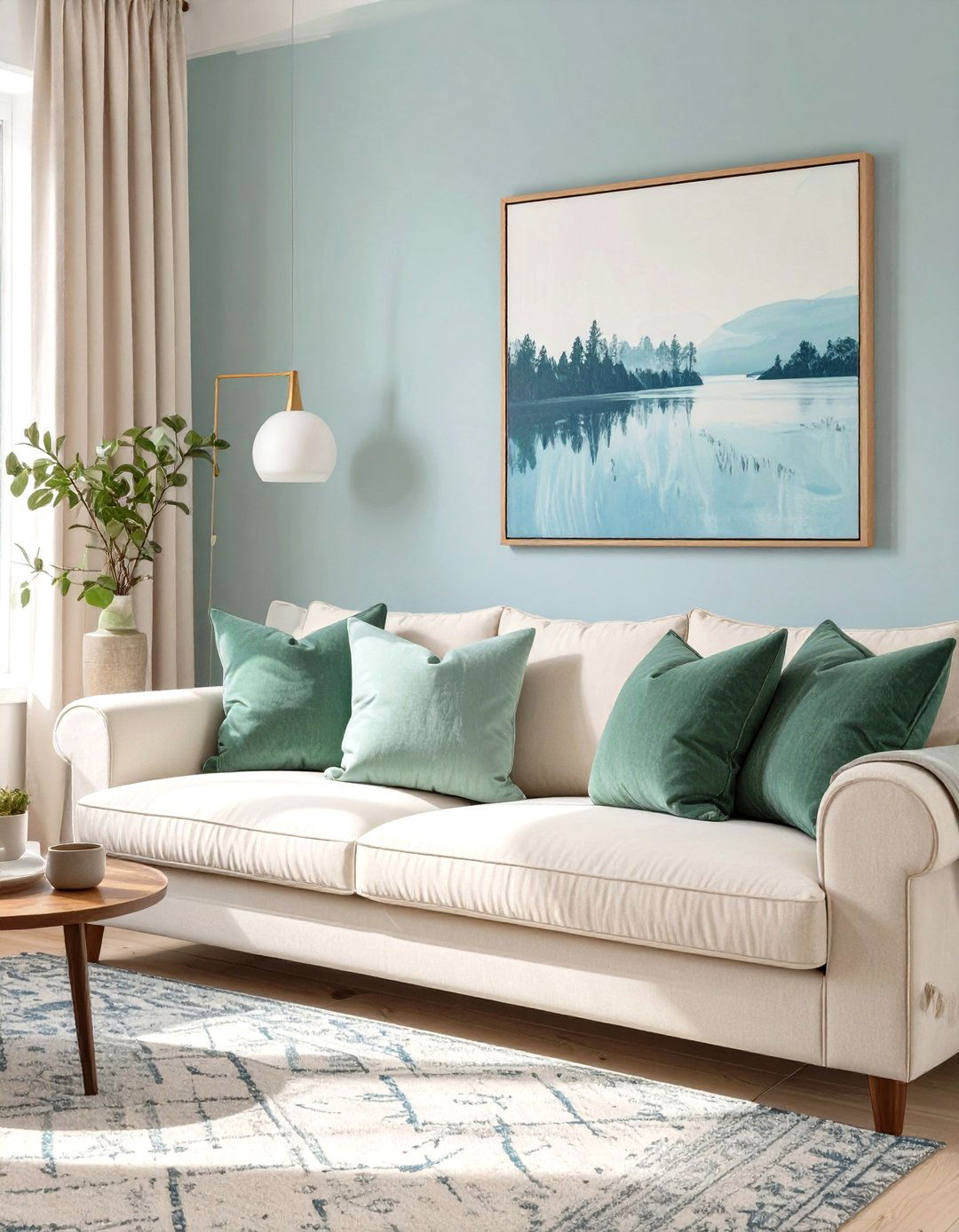 Accent Colors from Nature - 30 scandinavian design living room ideas