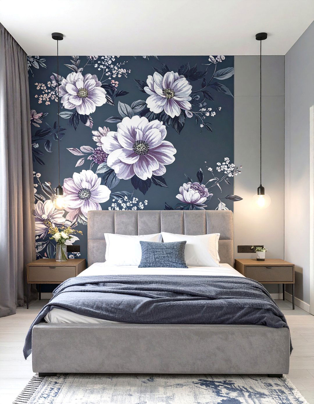 Accent Wall with Bold Wallpaper - 30 small bedroom design ideas