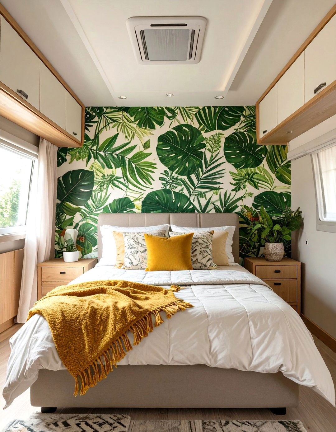 Accent Wall with Removable Wallpaper - 30 rv interior design ideas